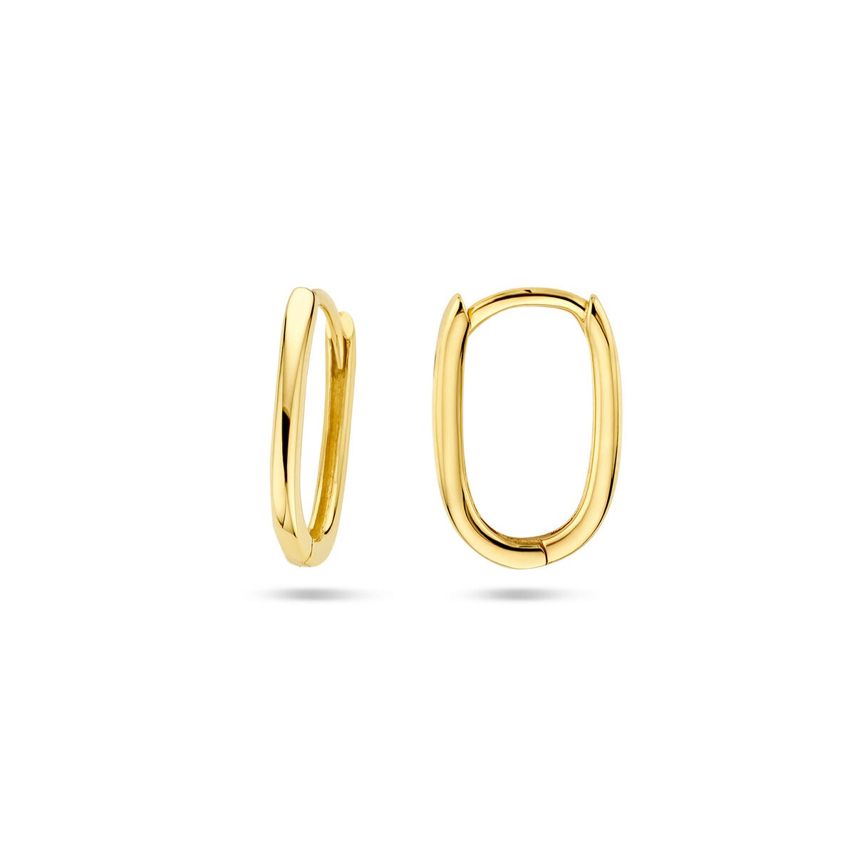 Aros de clip en oro amarillo de 9k – Diseño minimalista con un toque moderno