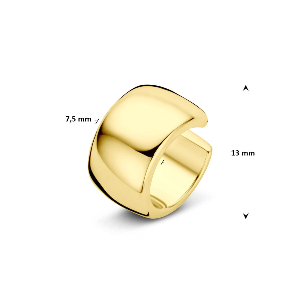 Ear cuff chapado en oro de plata 925