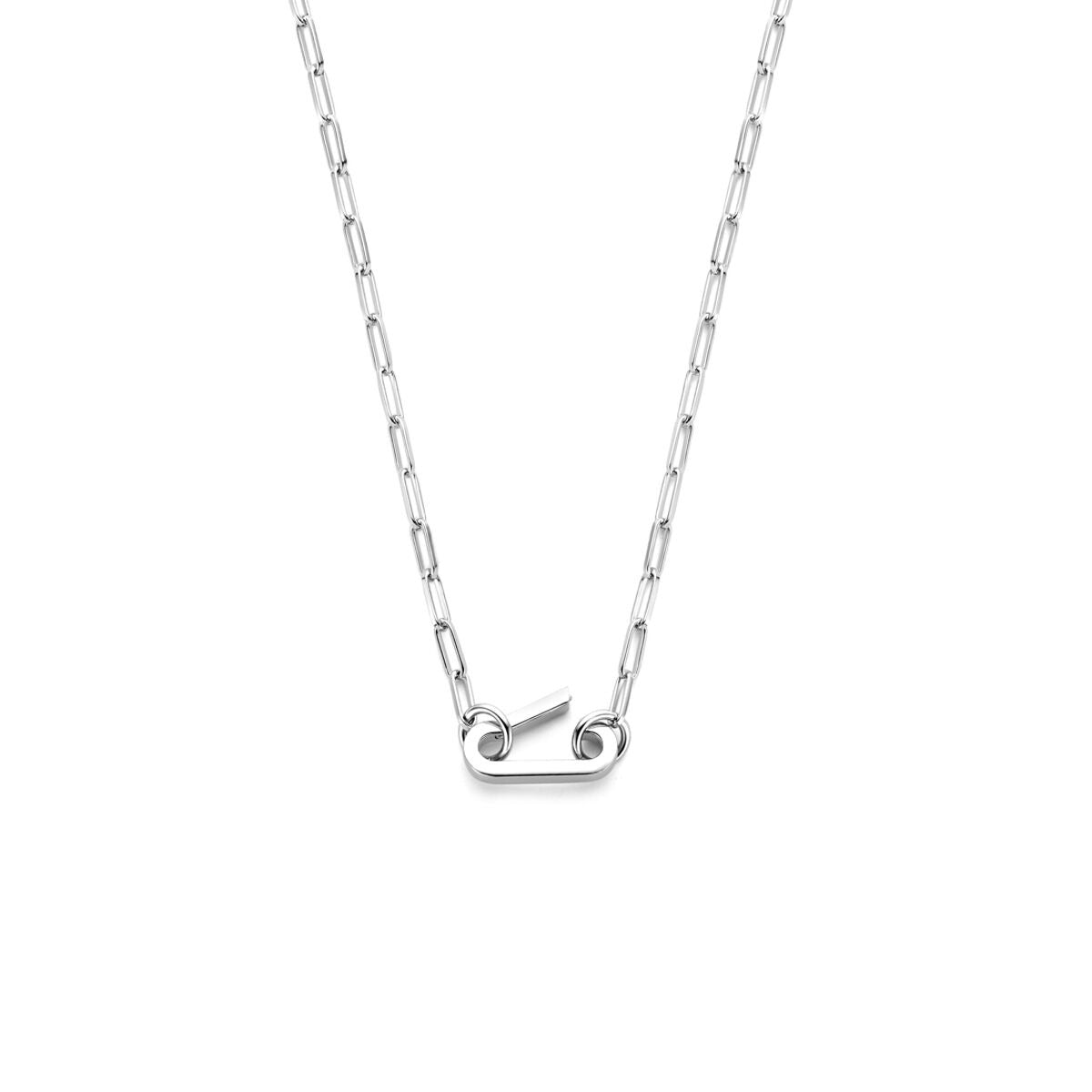 Collar de plata con conector - plata 925 rodiada