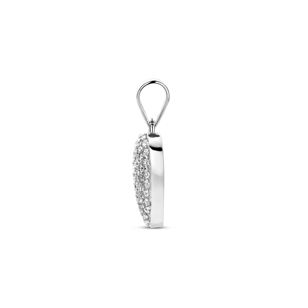 Colgante de corazones de plata con circonitas – plata 925 rodiada