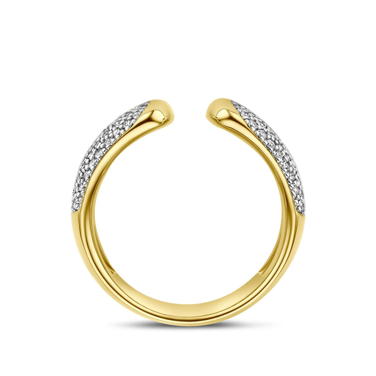 anillo de oro amarillo de 14k con diamante
