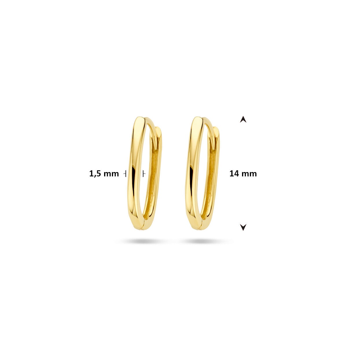 Aros de clip en oro amarillo de 9k – Diseño minimalista con un toque moderno