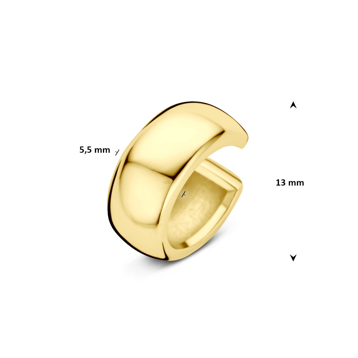 Ear cuff chapado en oro de plata 925