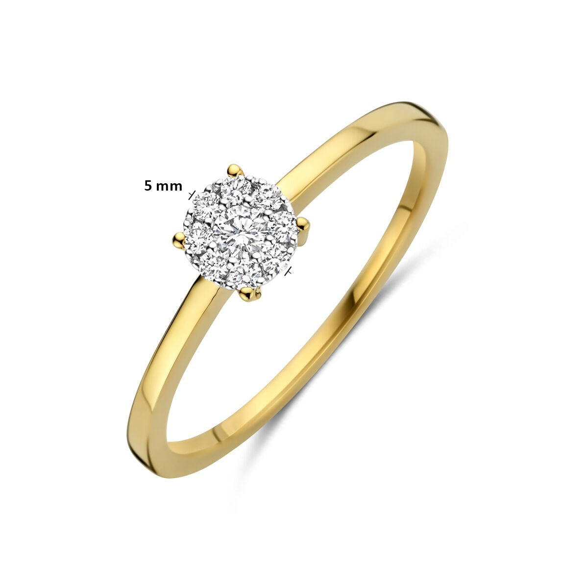 Anillo de mujer bicolor con diamante – 0.13 ct