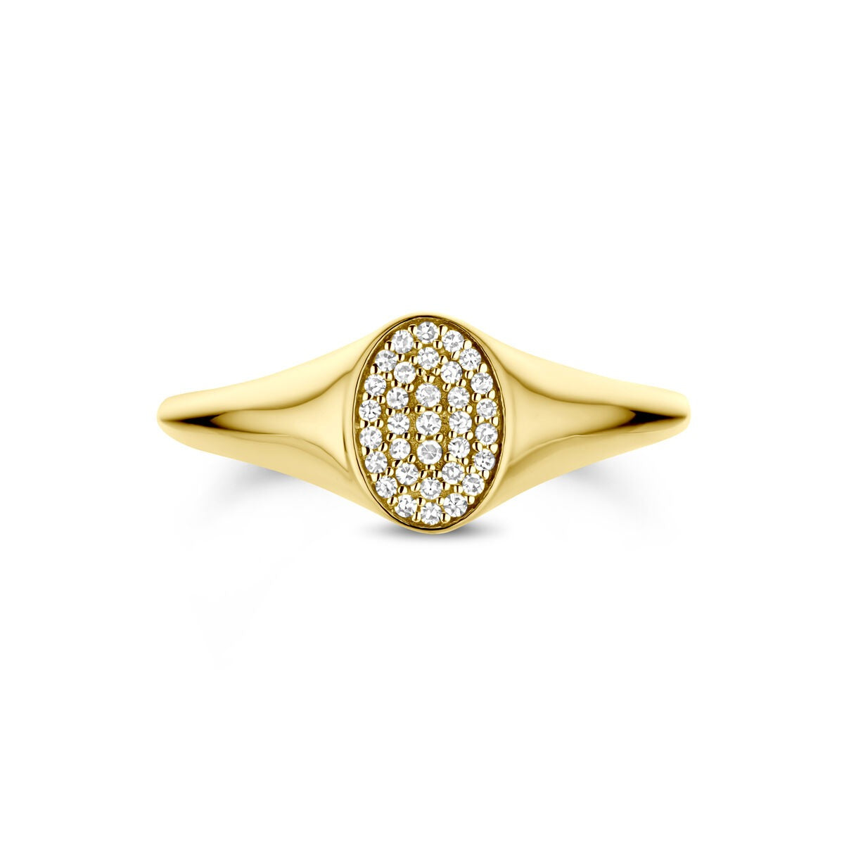 Anillo de oro con diamante 14k de mujer