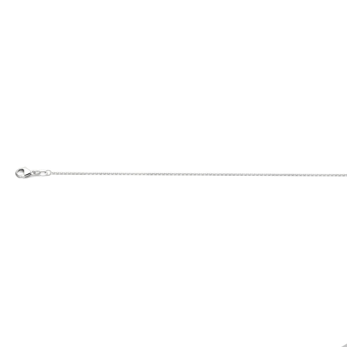collar de mujer en oro blanco – collar ancla 45 cm