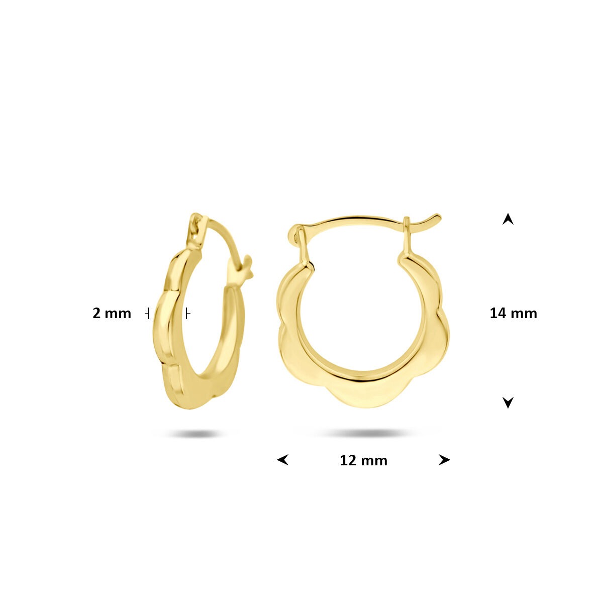 aros de oro amarillo de 9k