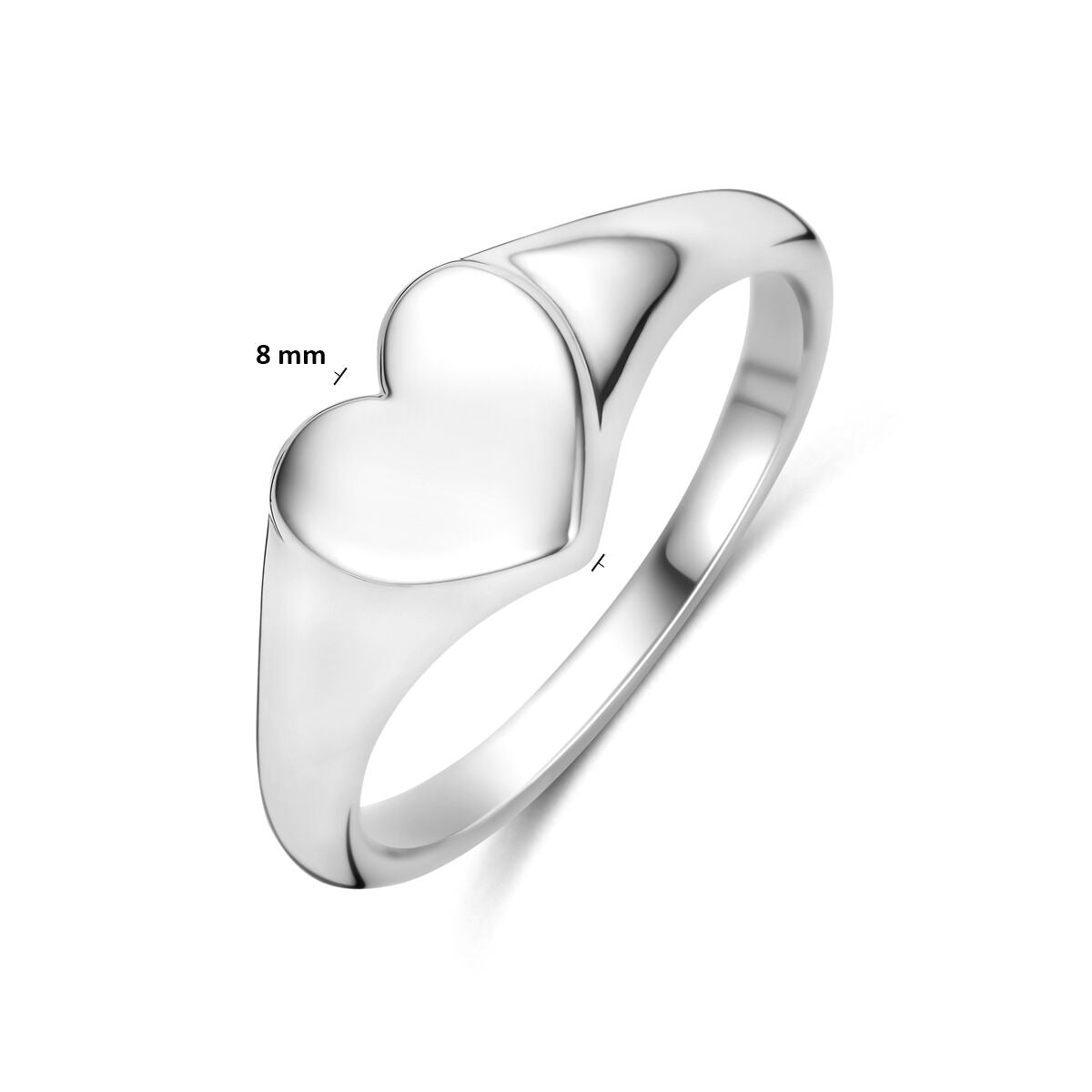 anillo de plata rodiado