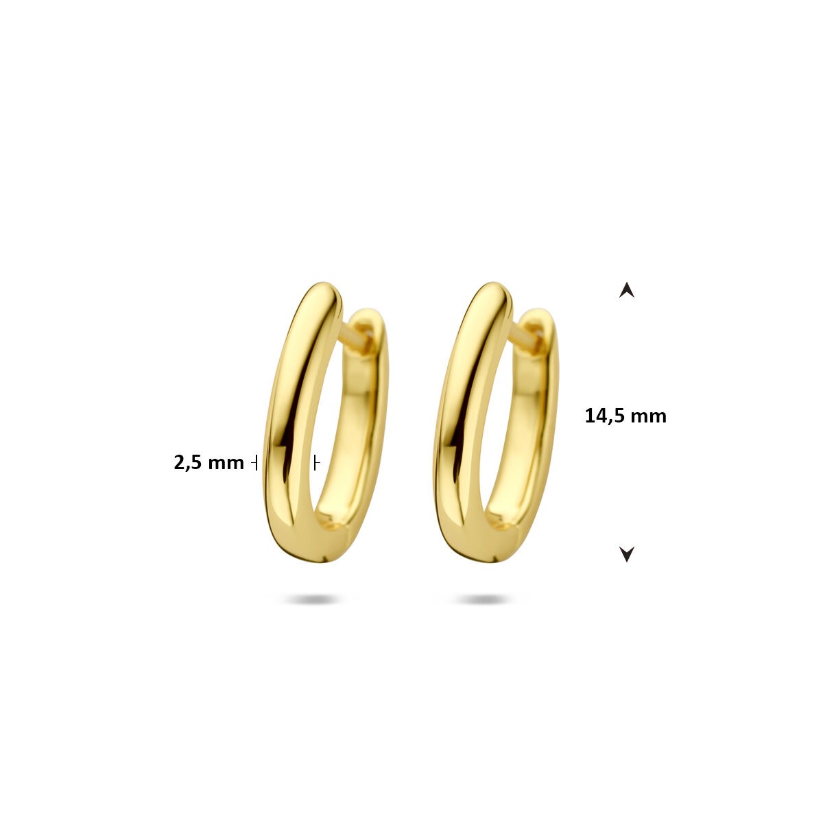 Aros chapados en oro de plata – clase atemporal en formato compacto