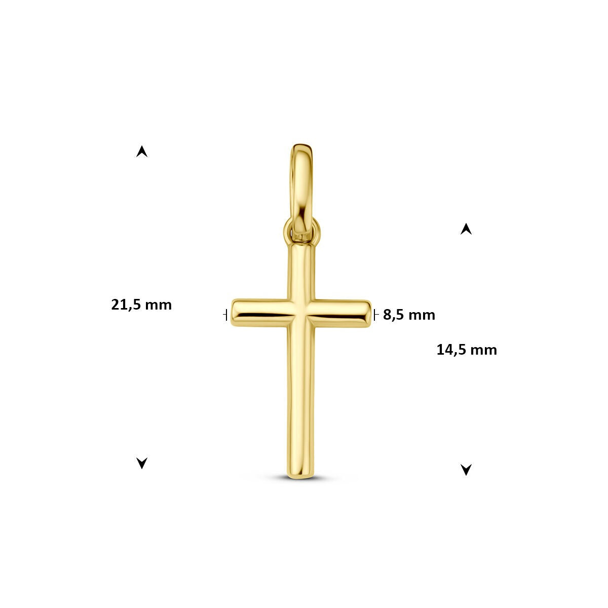 9k Geelgouden kruishanger