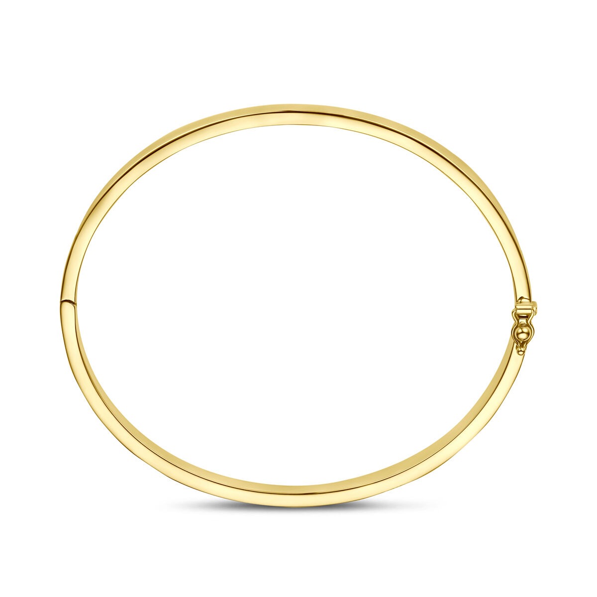Pulsera bangle de oro amarillo de 9k con núcleo de plata
