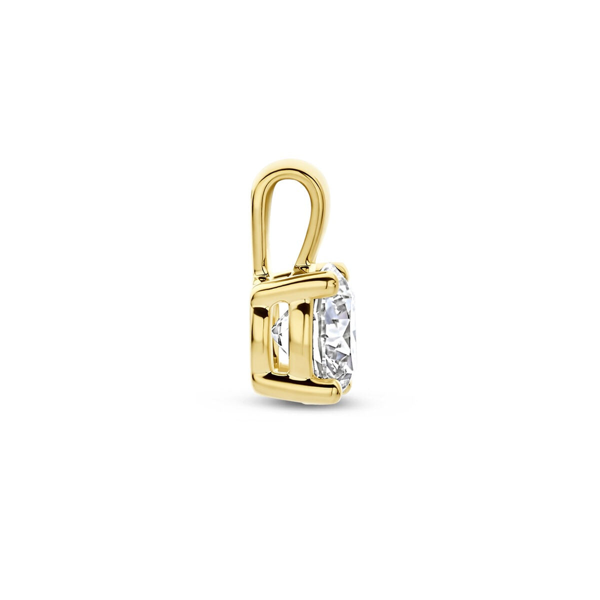 colgante de oro amarillo con diamante cultivado en laboratorio - talla brillante 0.50 ct
