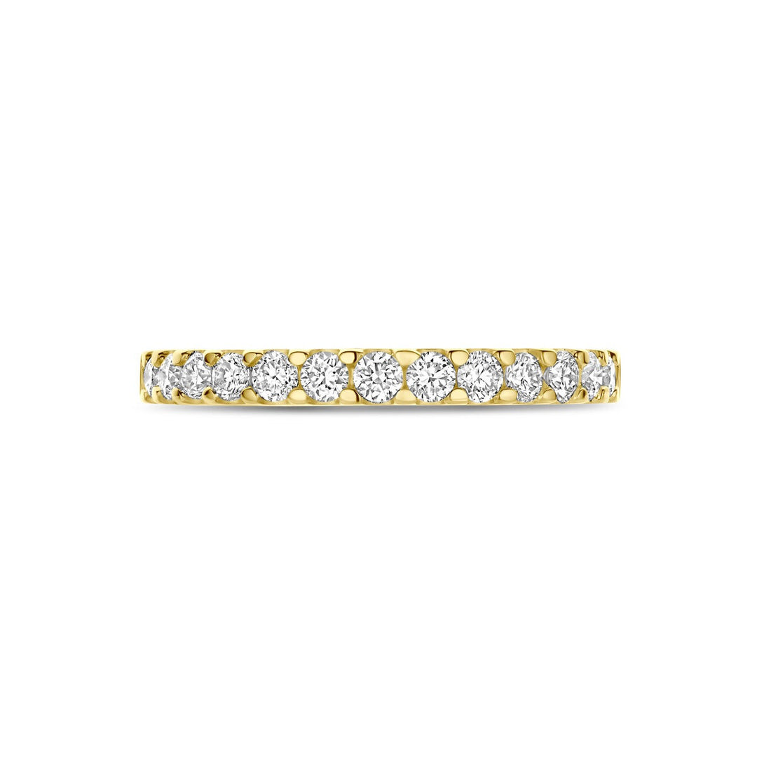 14k Geelgouden ring met 0.50ct lab grown diamant