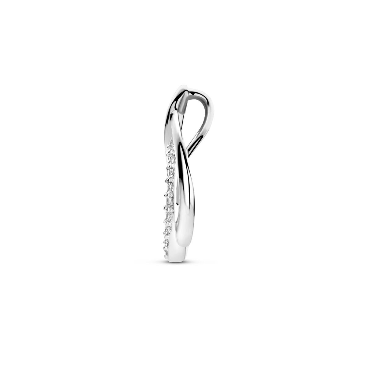 Colgante de plata con entorno de circonitas – plata 925 rodiada
