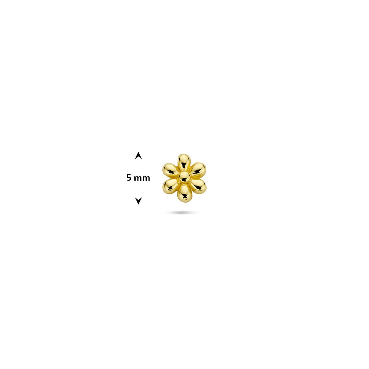Piercing de flor chapado en oro plata - 925 plata