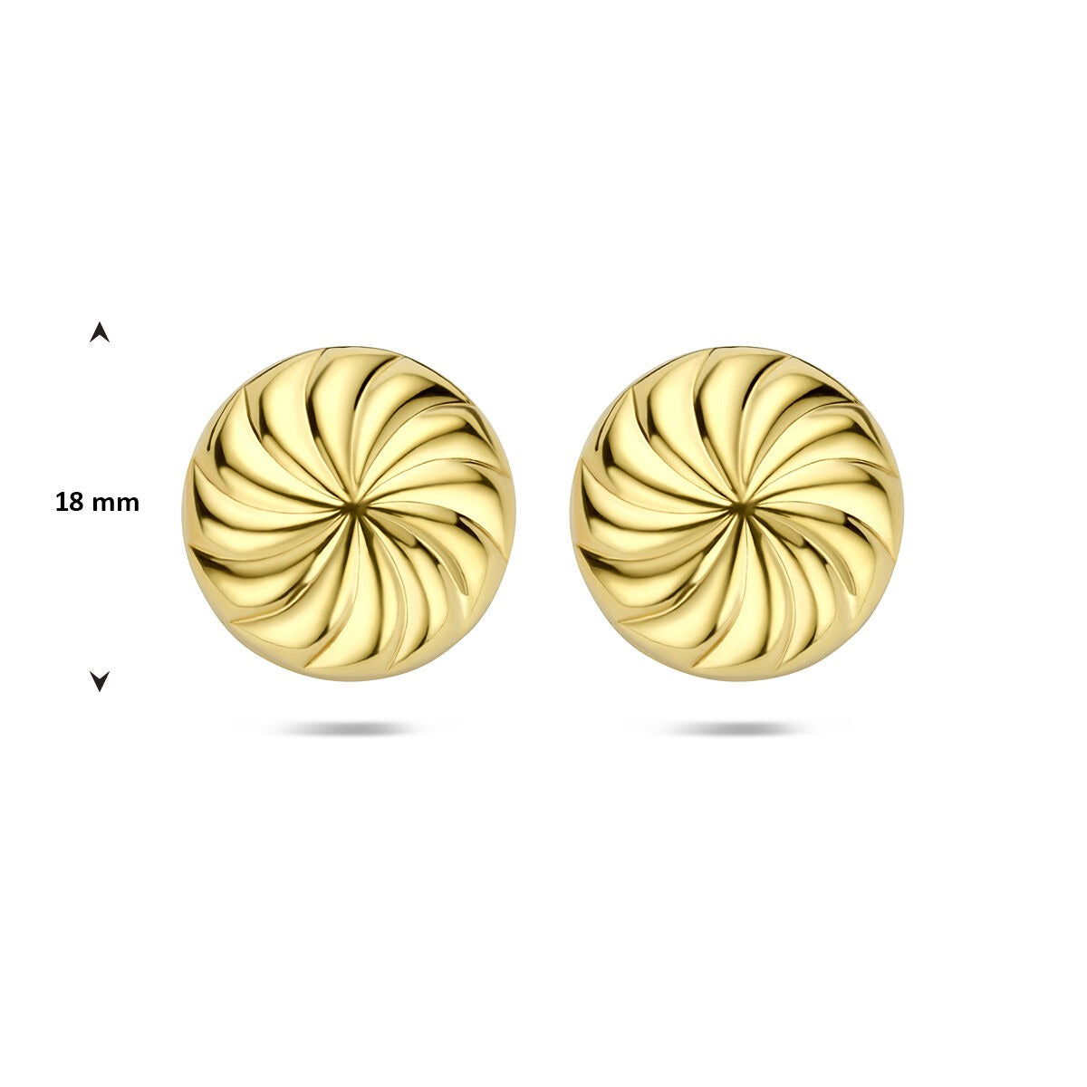 Pendientes de botón chapado en oro plata – diseño juguetón con un toque dorado
