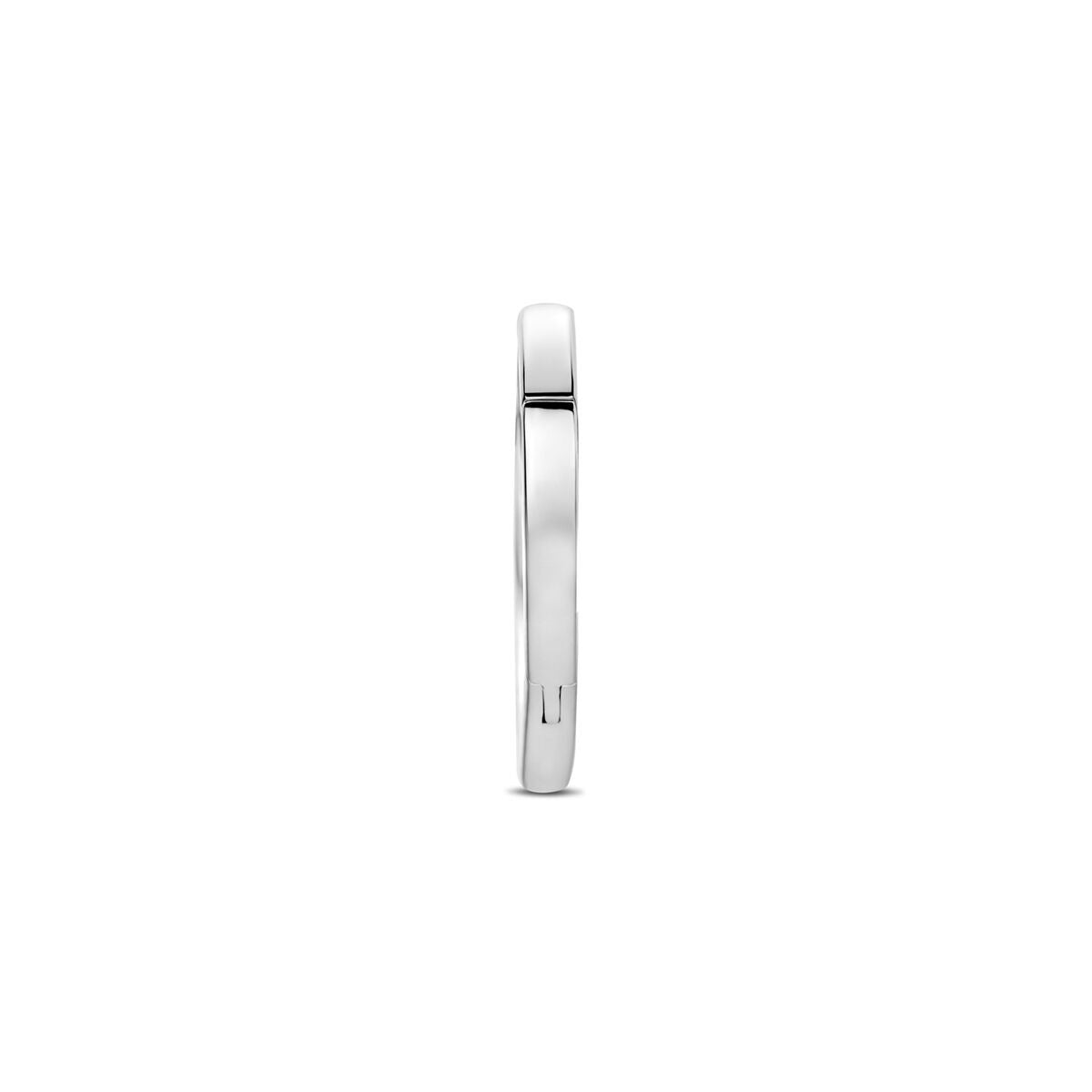 Conector de corazón de plata rodiada