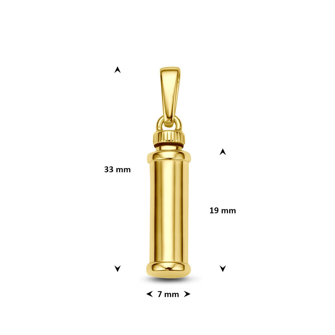 9k Geelgouden urnhanger poli