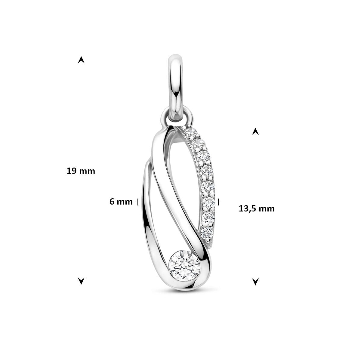 Colgante de plata con circonitas – rodiado 925