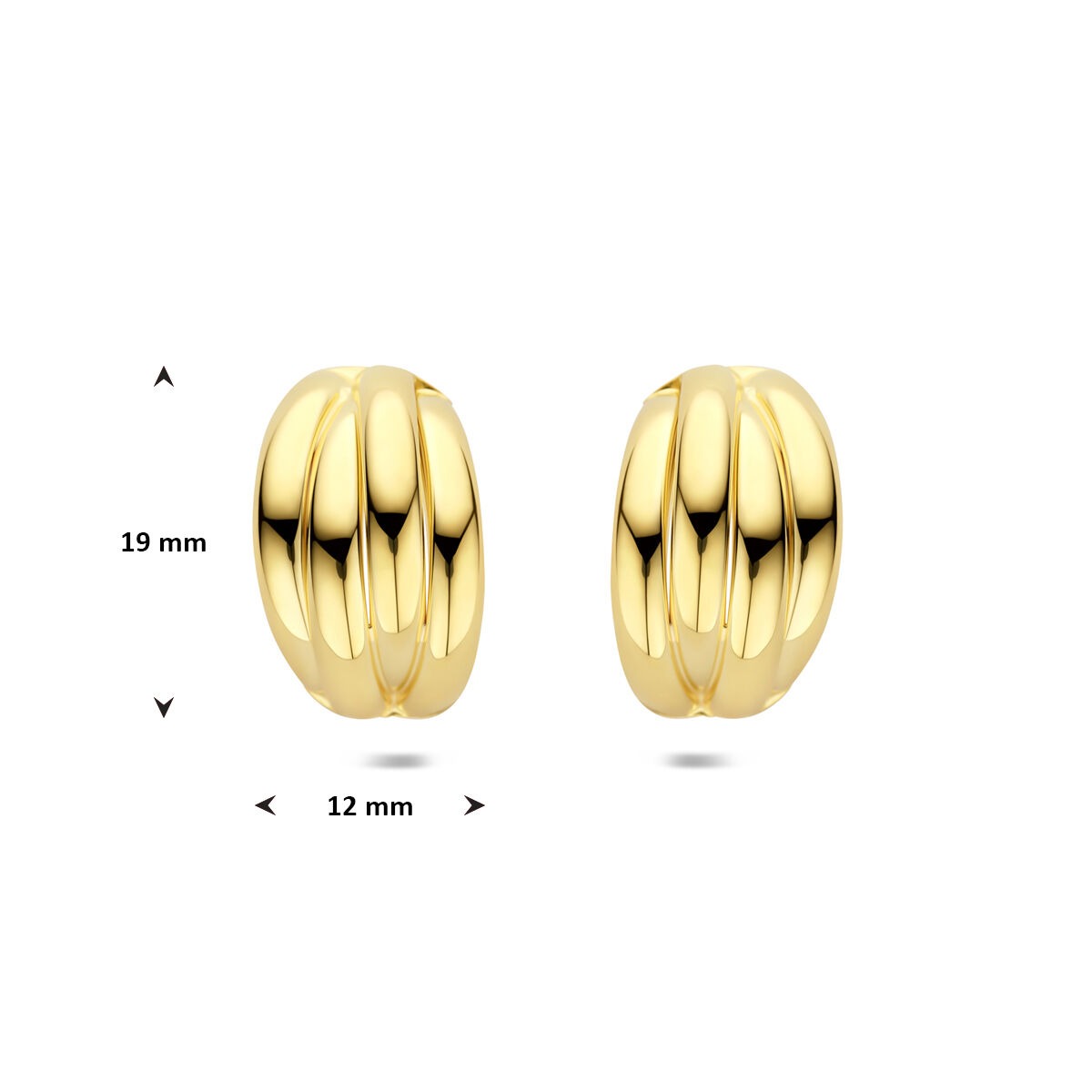 Aros de plata chapados en oro – elegancia atemporal con un brillo dorado
