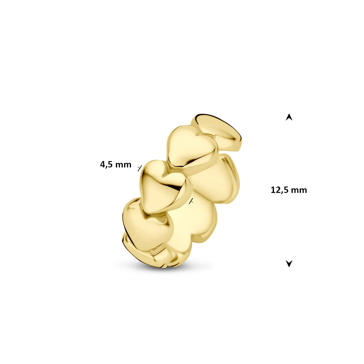 Ear cuff chapado en oro de plata 925