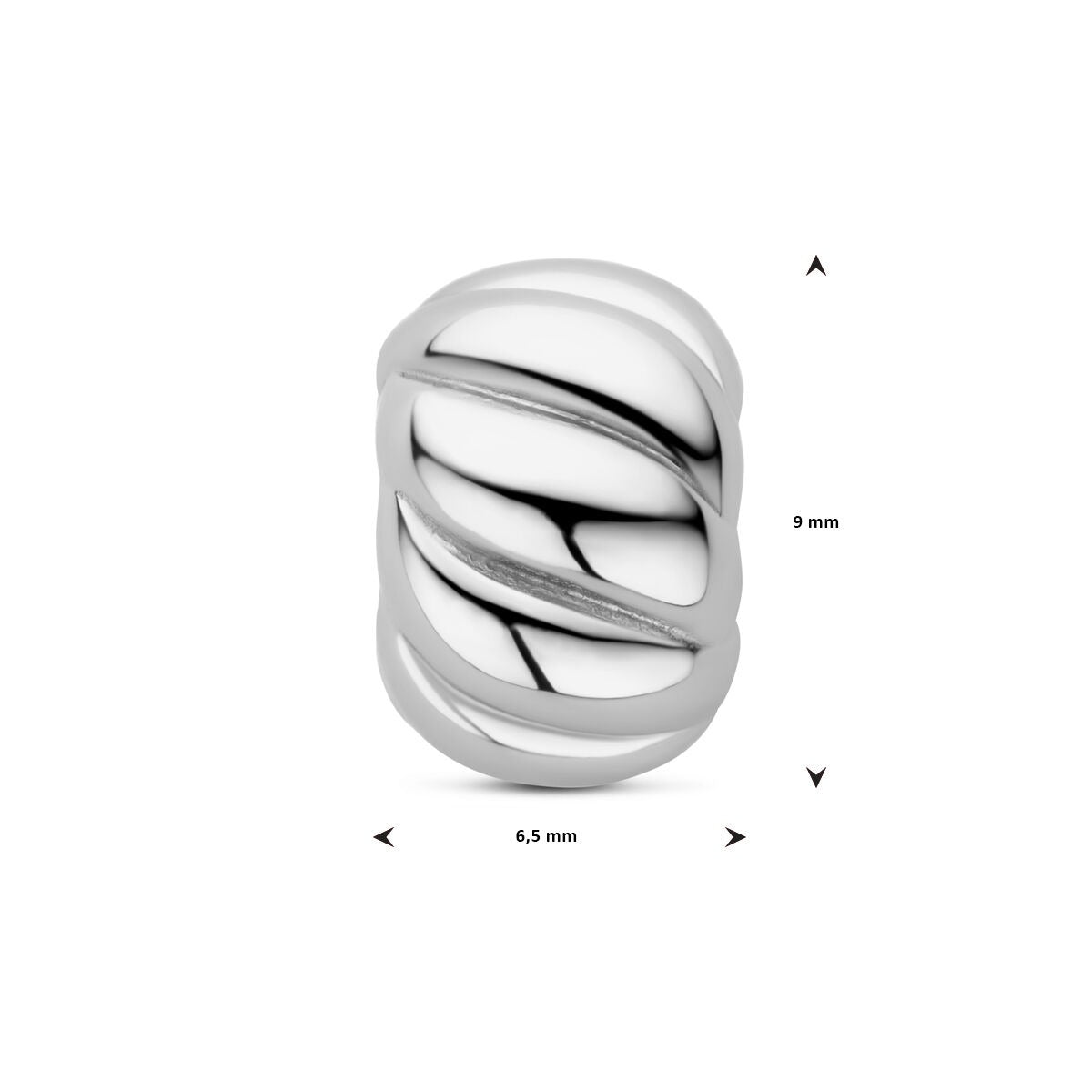 Rondel de plata rodiada 925