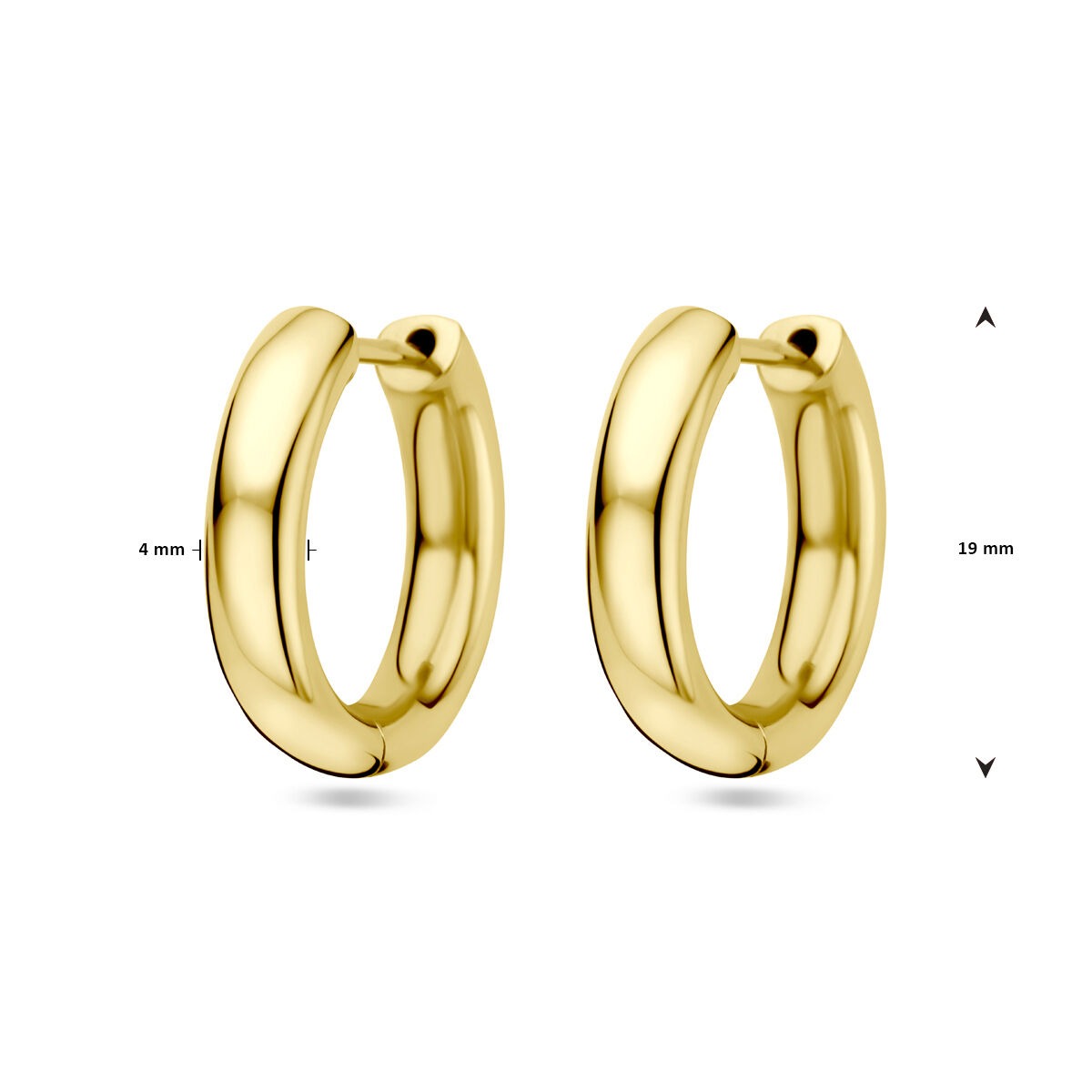 Aros de mujer de oro de 14k – 19 mm