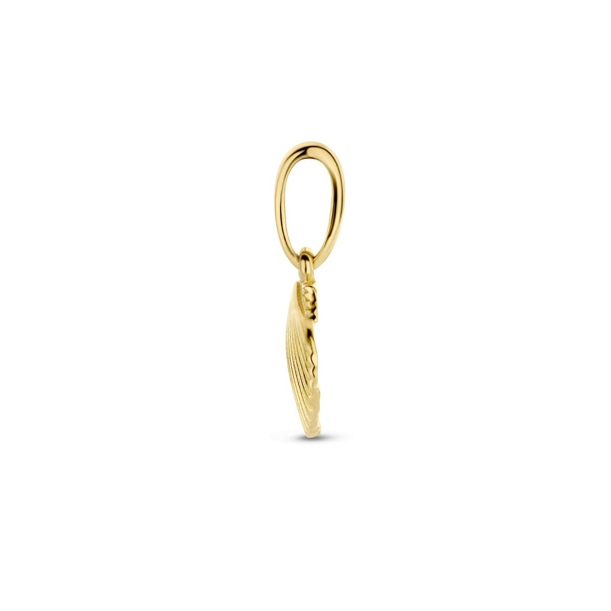 colgante de concha de oro amarillo de 9k