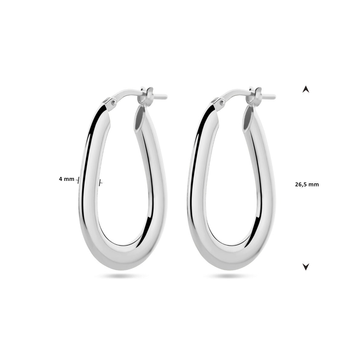 Aros de plata rodiada 26.5 mm