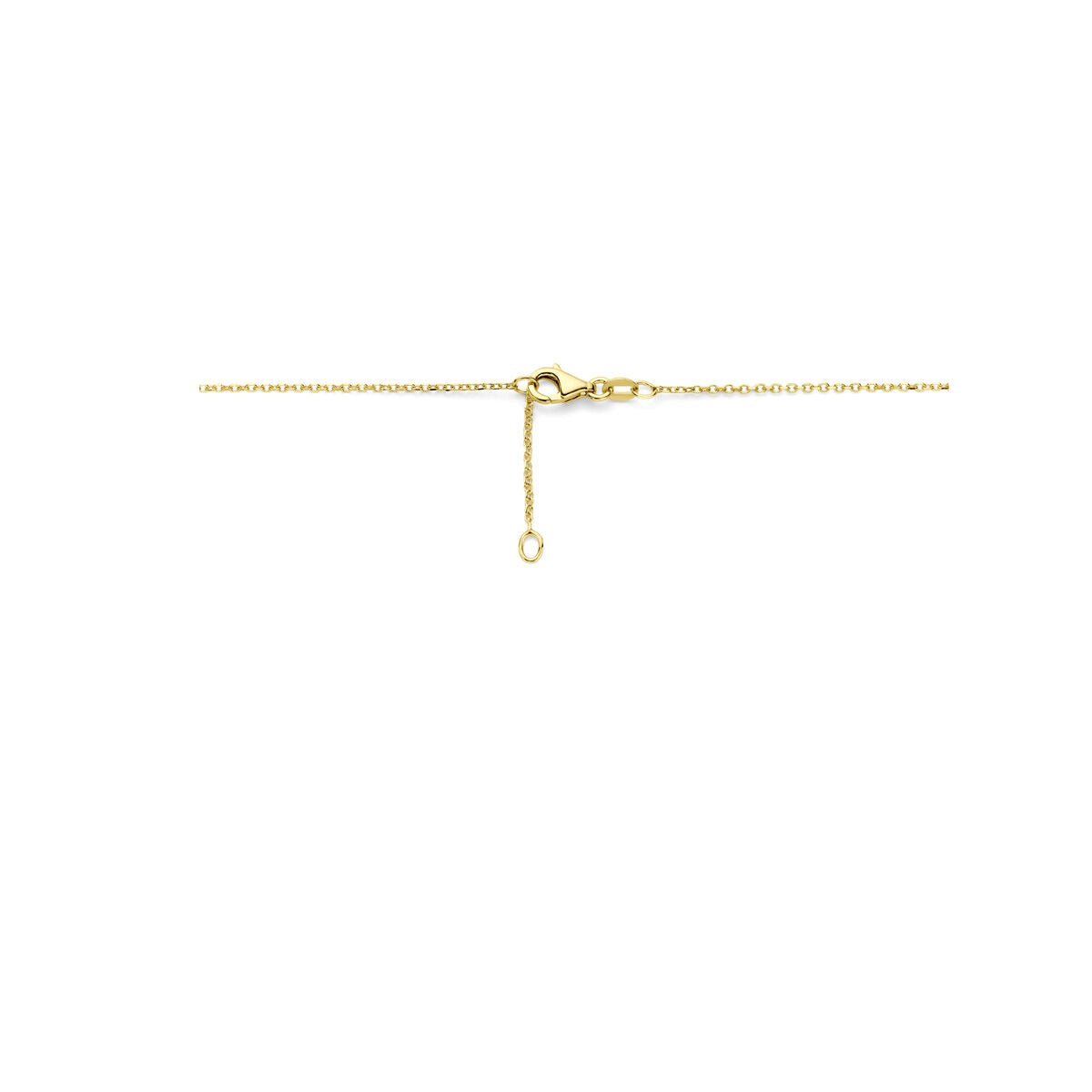 collar de oro amarillo de 14k con topacio rosa
