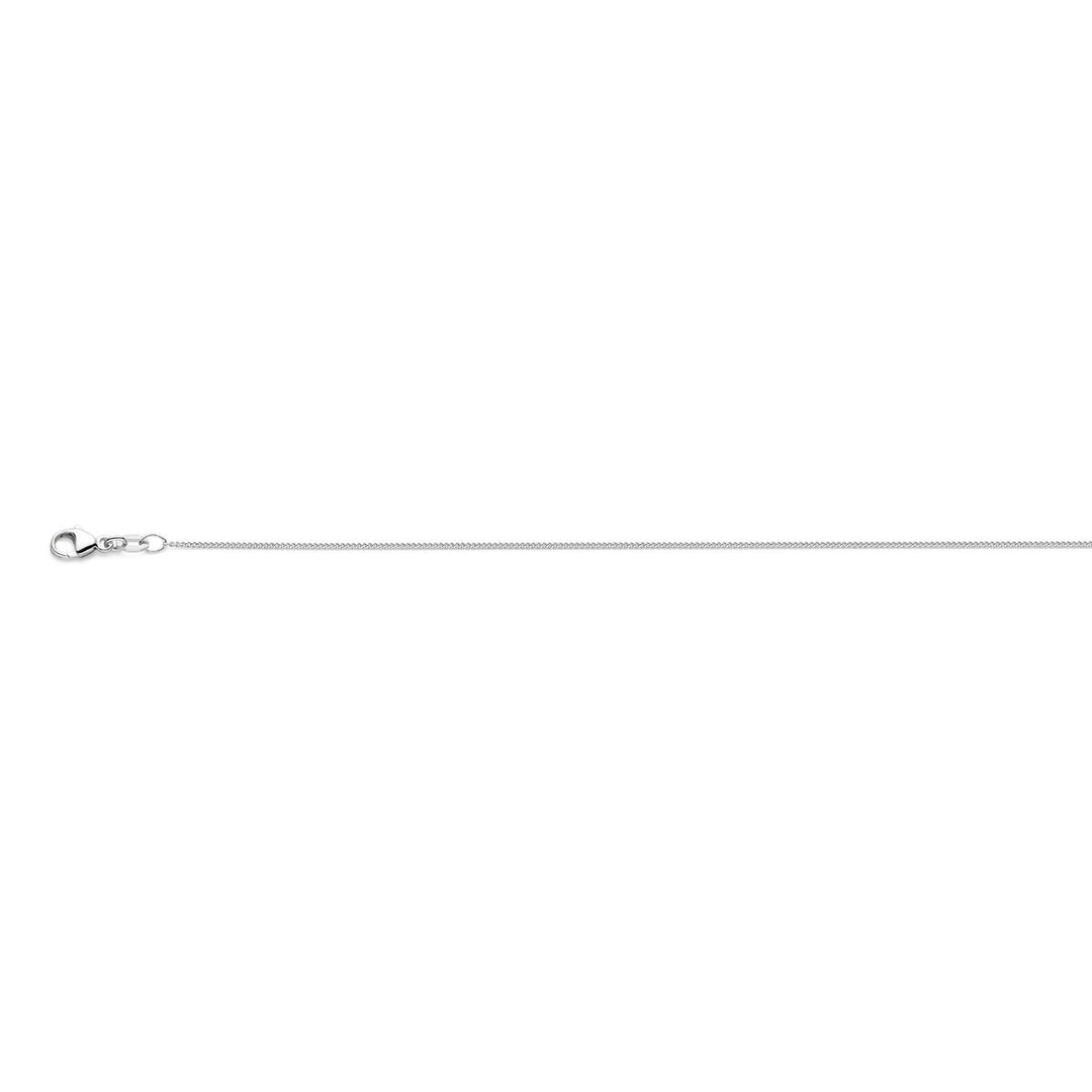 18k witgouden dames ketting – gourmette collier 45 cm