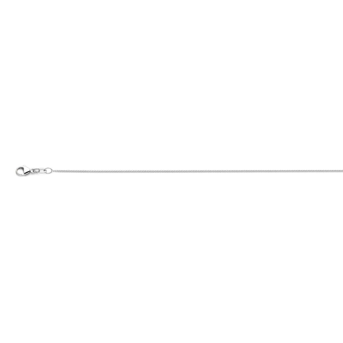 collar de mujer en oro blanco – collar gourmette 45 cm