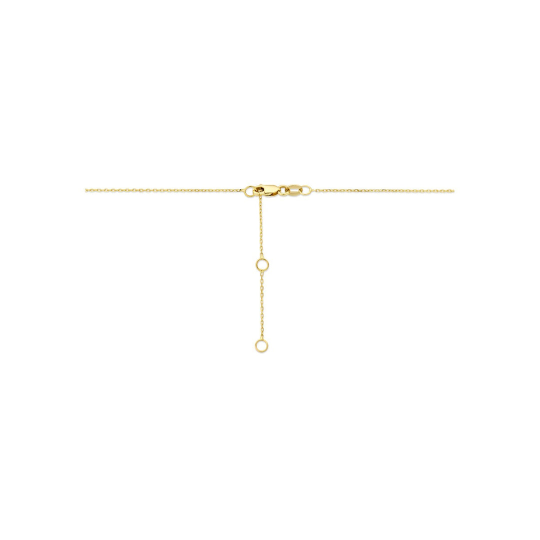 14k Geelgouden ketting met hartvormige lab grown diamant 1.00ct