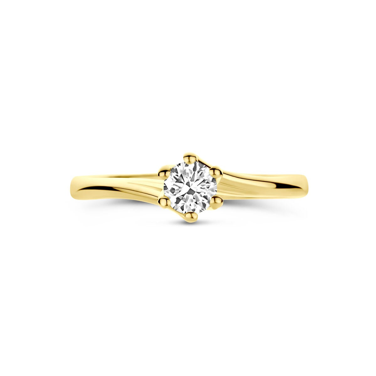 anillo de oro amarillo con diamante cultivado en laboratorio – 0.30ct