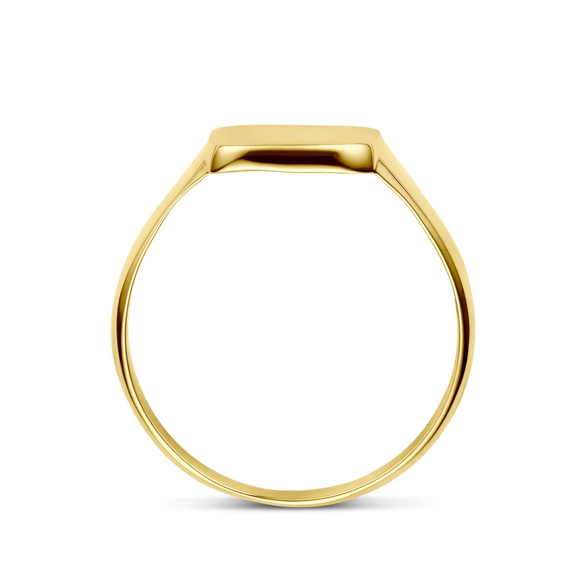 anillo de sello de mujer en oro amarillo de 14k – 9 x 9.5 mm
