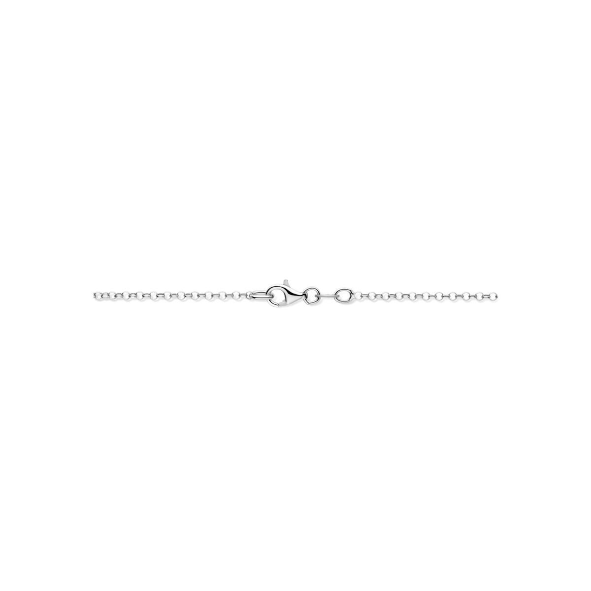 Collar de plata 925 rodiado con corazones dobles