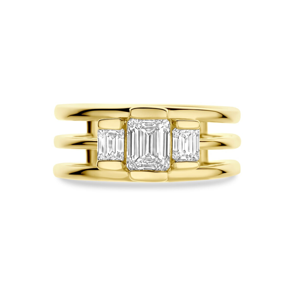 anillo de mujer en oro amarillo de 14k con diamante cultivado en laboratorio de 1.50ct