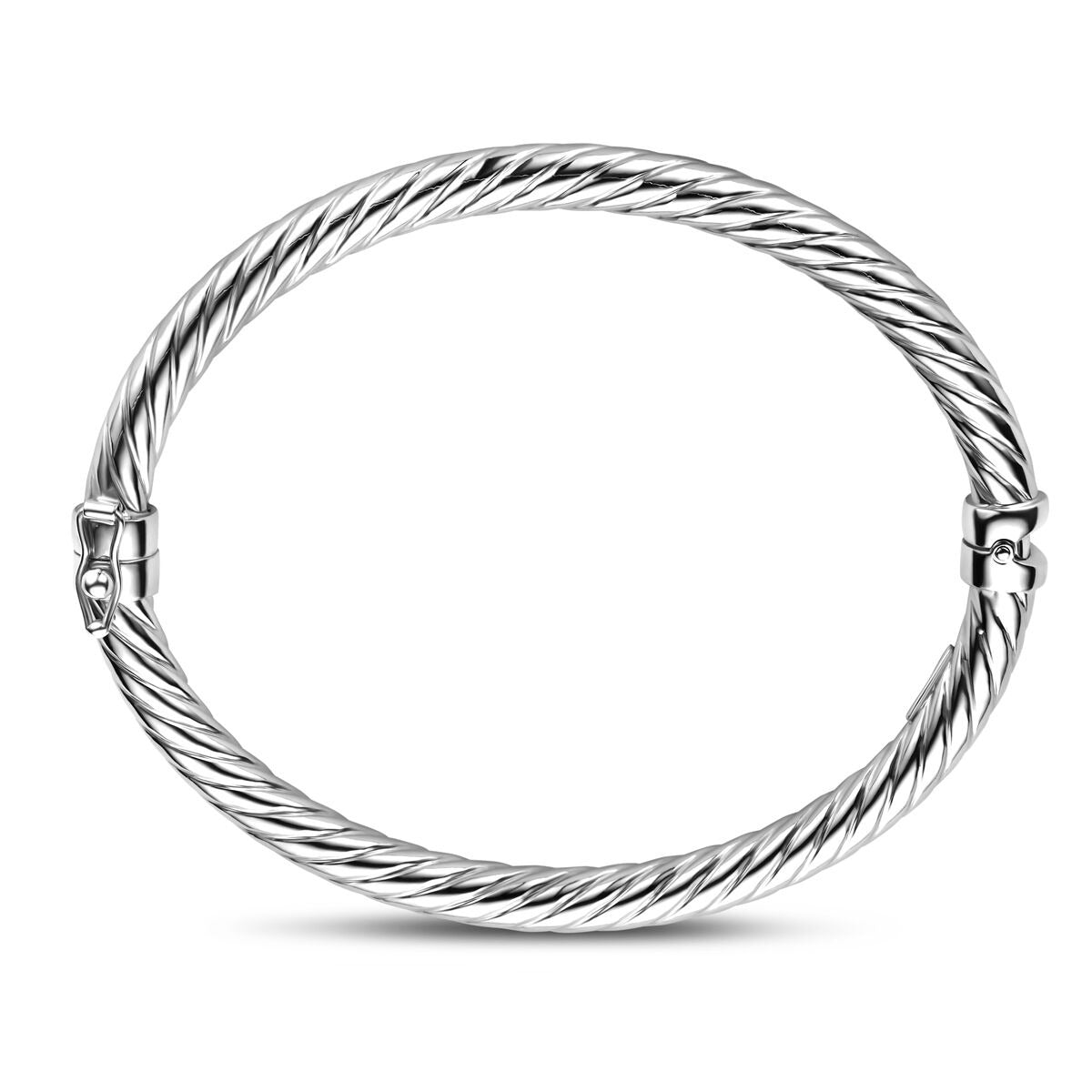 Pulsera de mujer en plata - rodiada