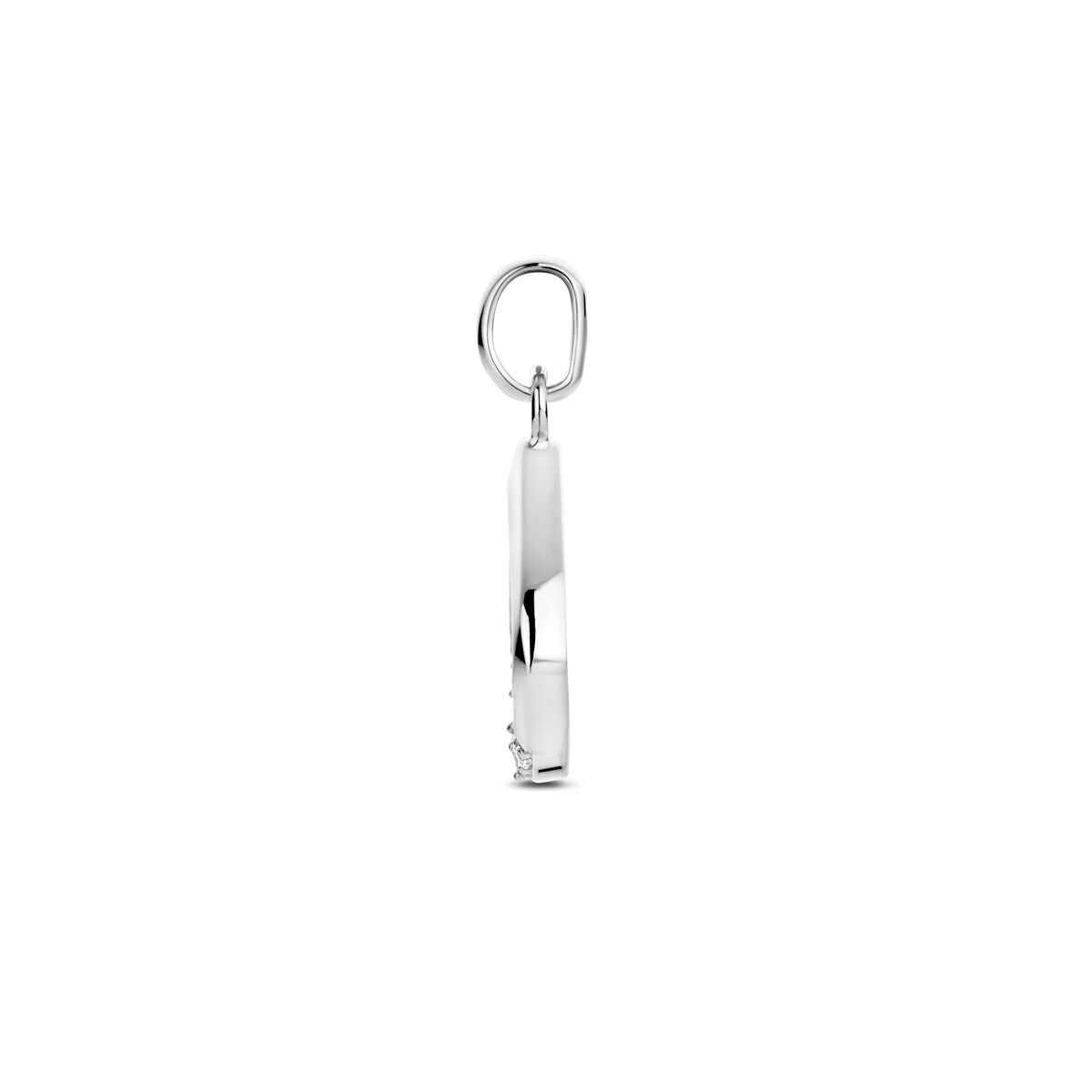 Colgante de plata con circonitas – 19 x 11.5 mm