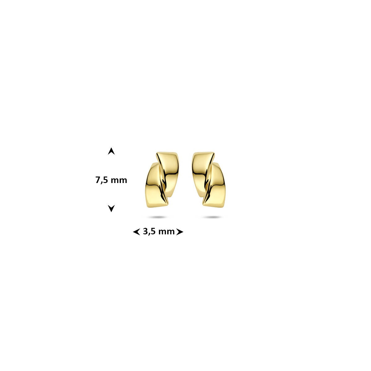 Pendientes de botón de oro amarillo – elegantes y con estilo