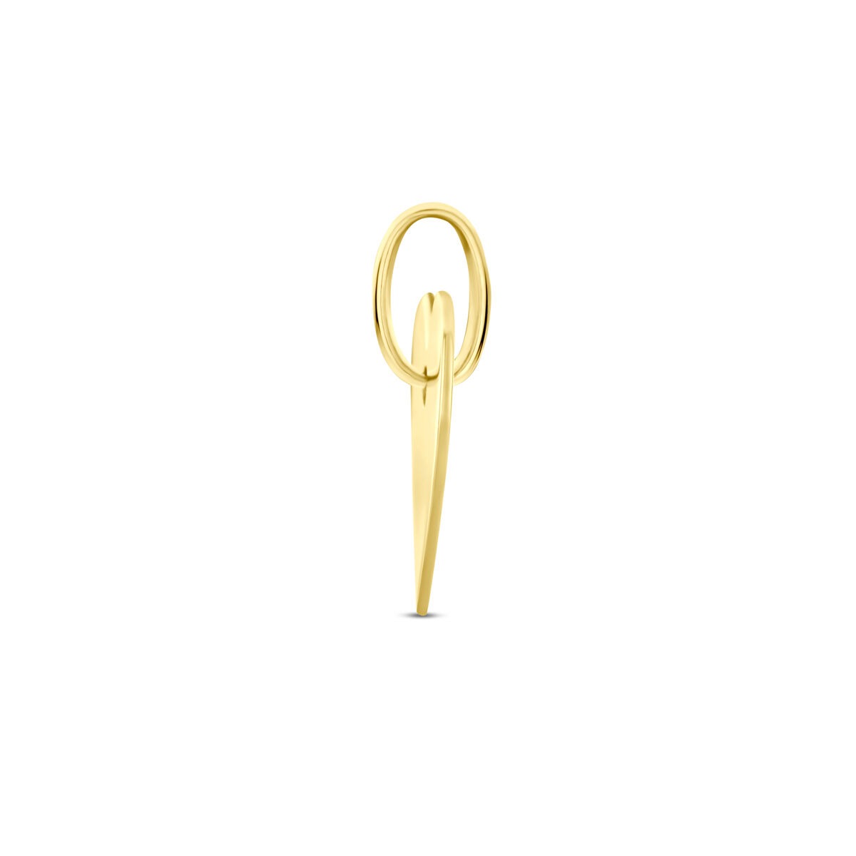 colgante de corazón chapado en oro amarillo – 9k