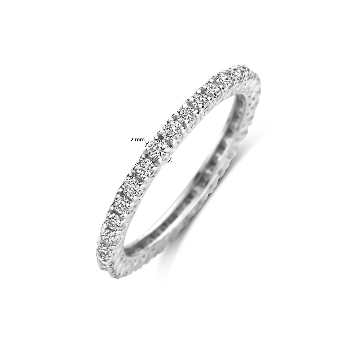 Anillo de alianza de oro blanco 14k con diamante – 0.70 ct