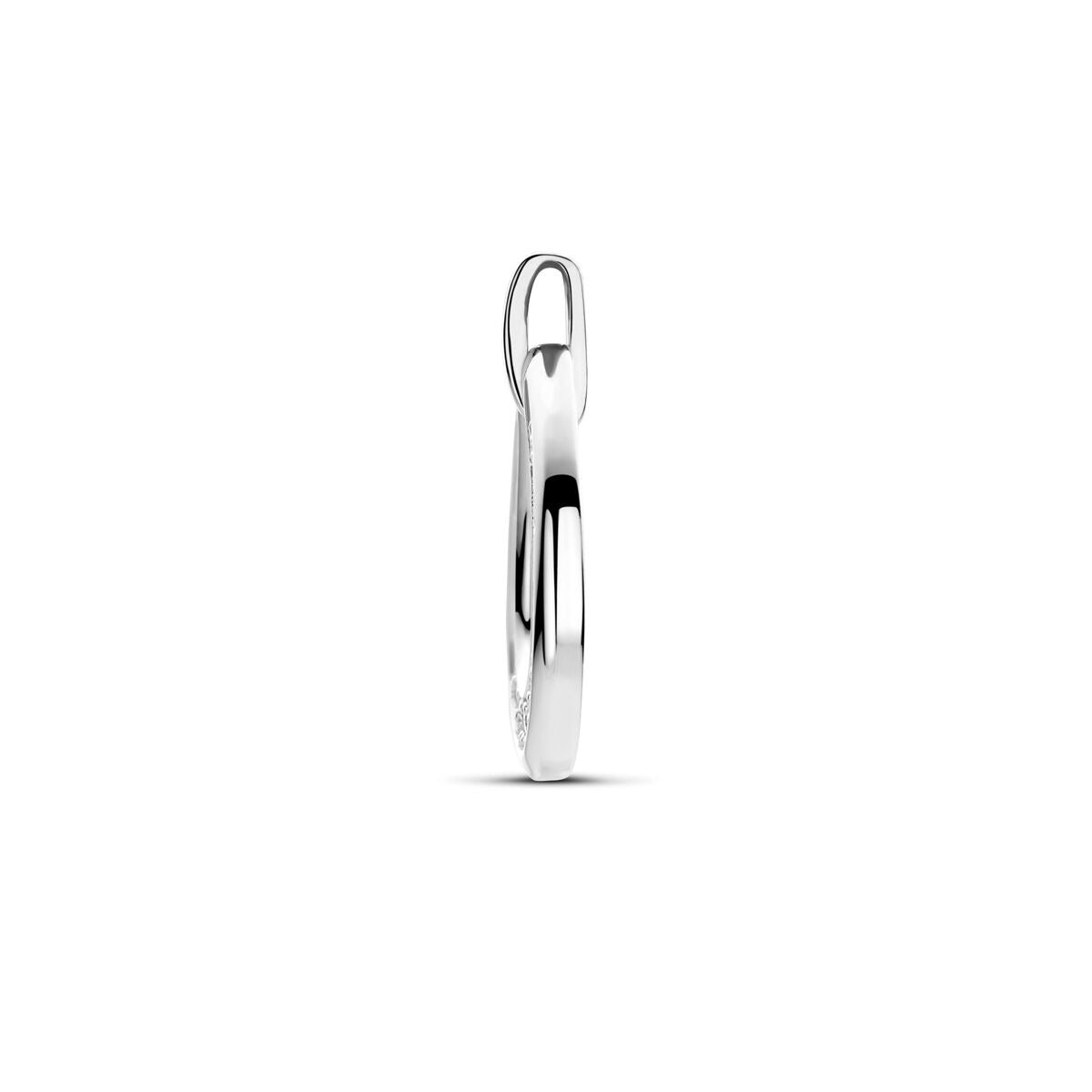Colgante de plata rodiada con circonitas en engaste de entorno