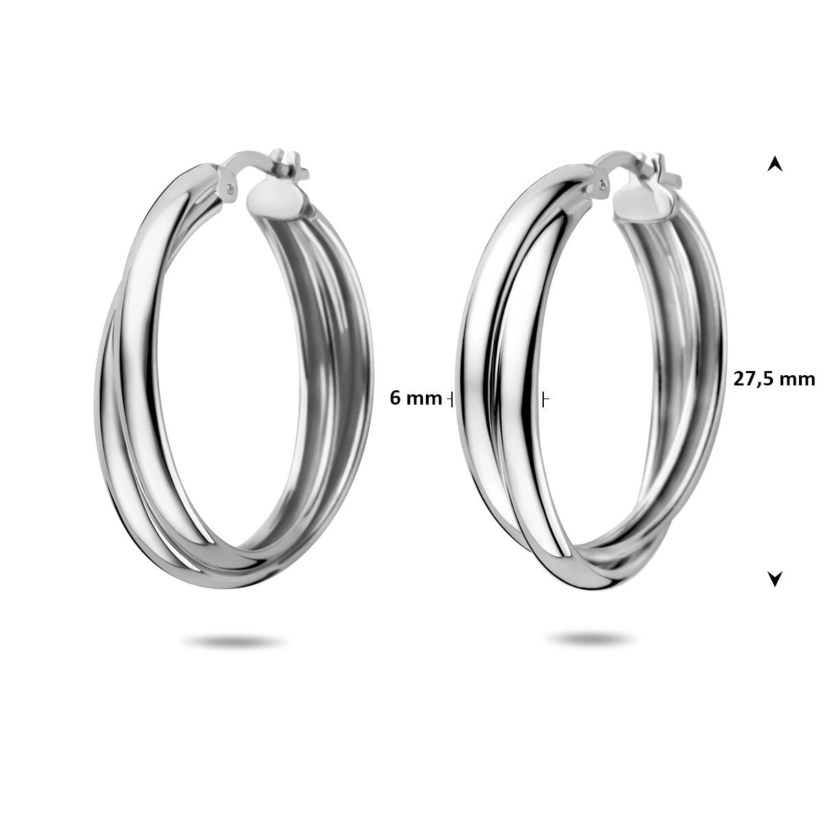 Aros de plata 925 rodiados