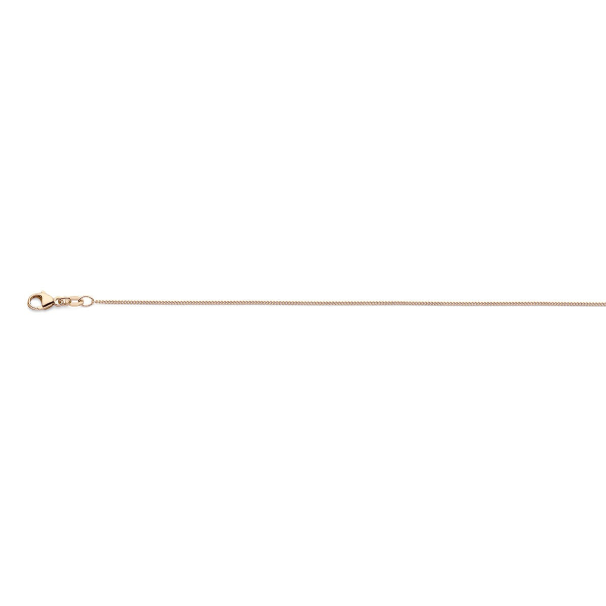collar de mujer chapado en oro rosa – collar gourmette 45 cm