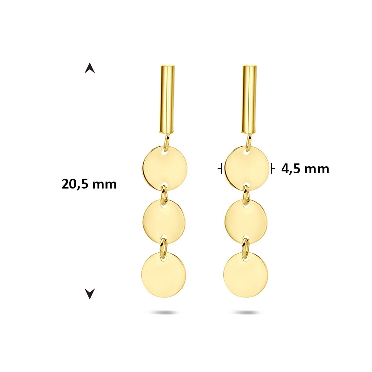 Aros de oro amarillo de mujer
