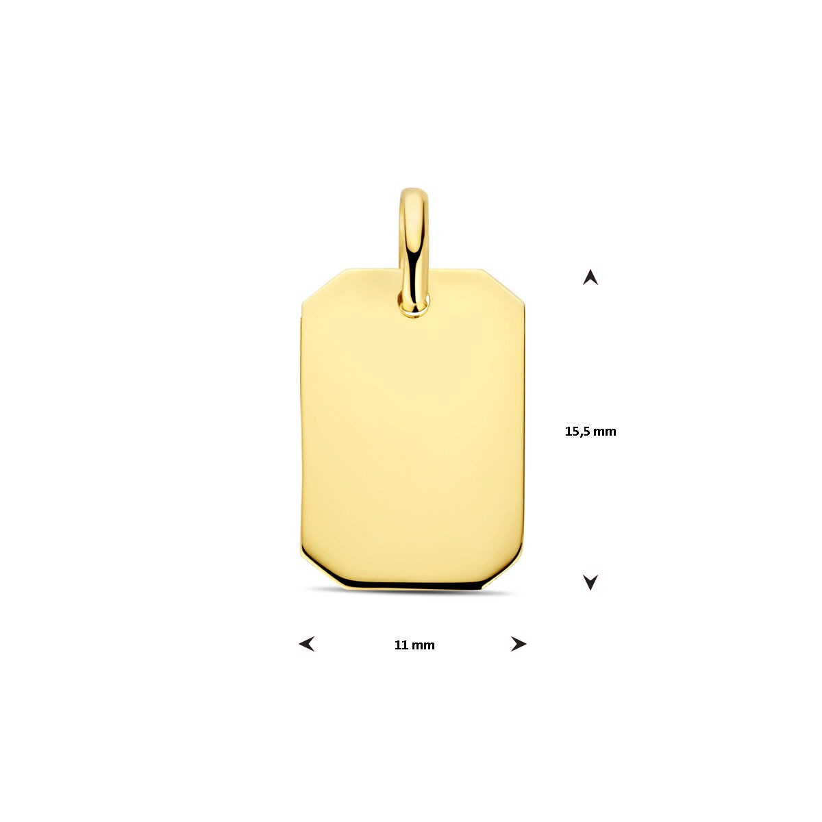 Colgante de oro – colgante grabable de 14k
