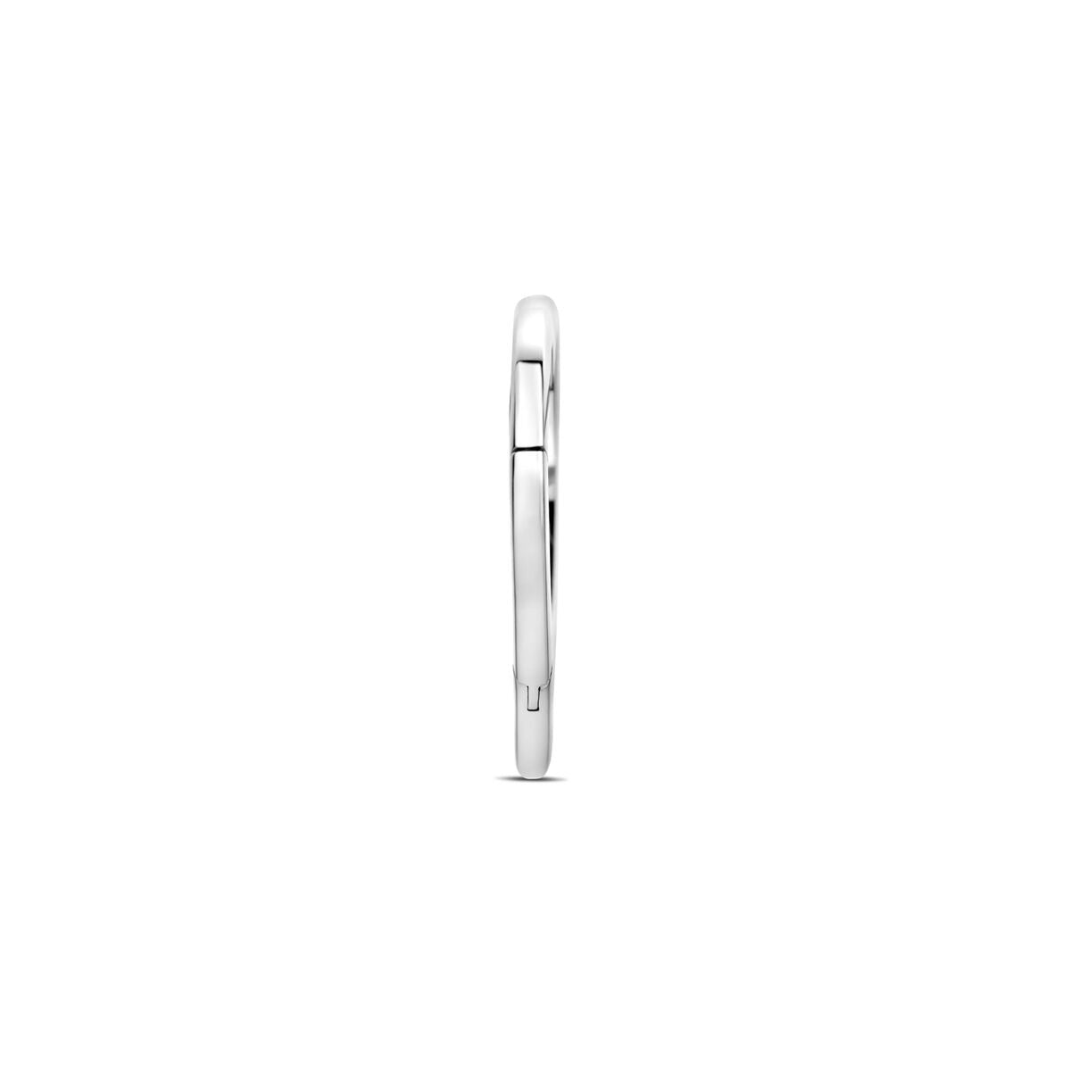 Conector en forma de corazón de plata rodiada