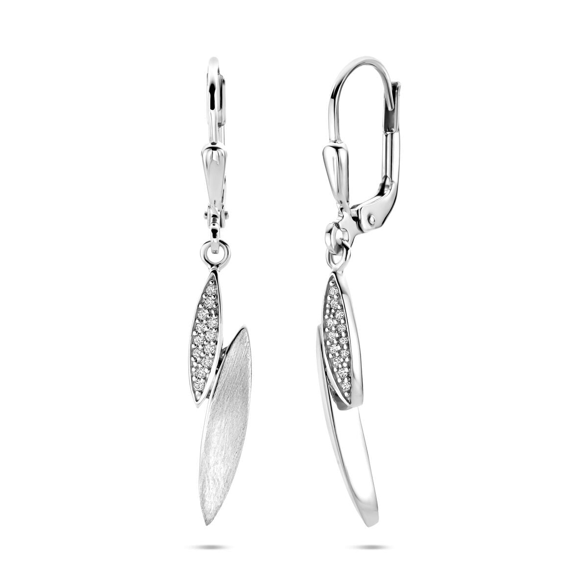 Pendientes de plata con circonitas – rodiados
