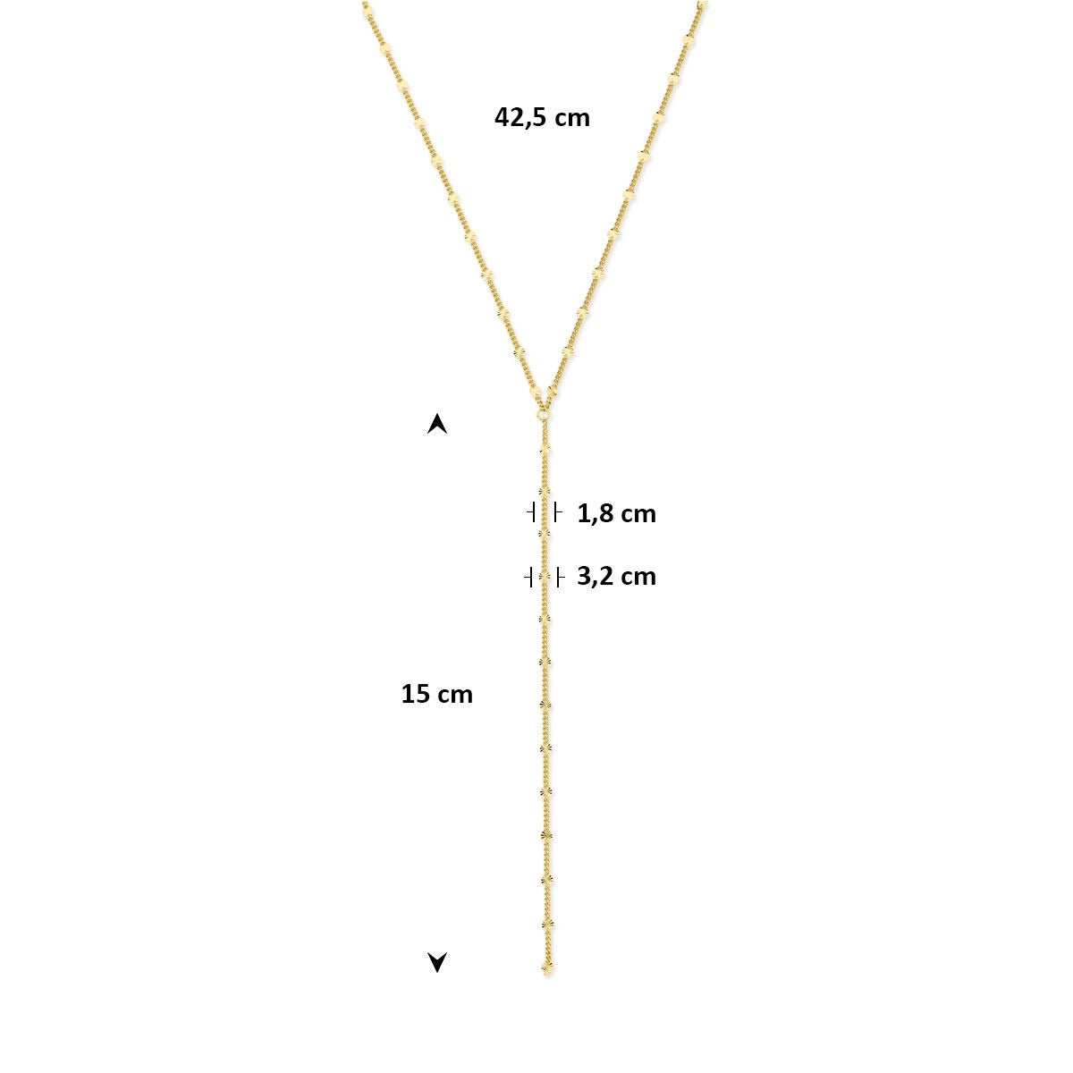 Collar chapado en oro de plata 925 en y